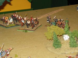 Saxon cavalry preparing to ride down the British on turn 3.