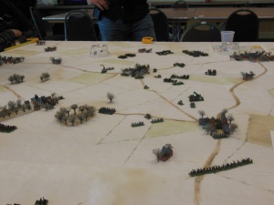 French troops sweep into the center and right flank